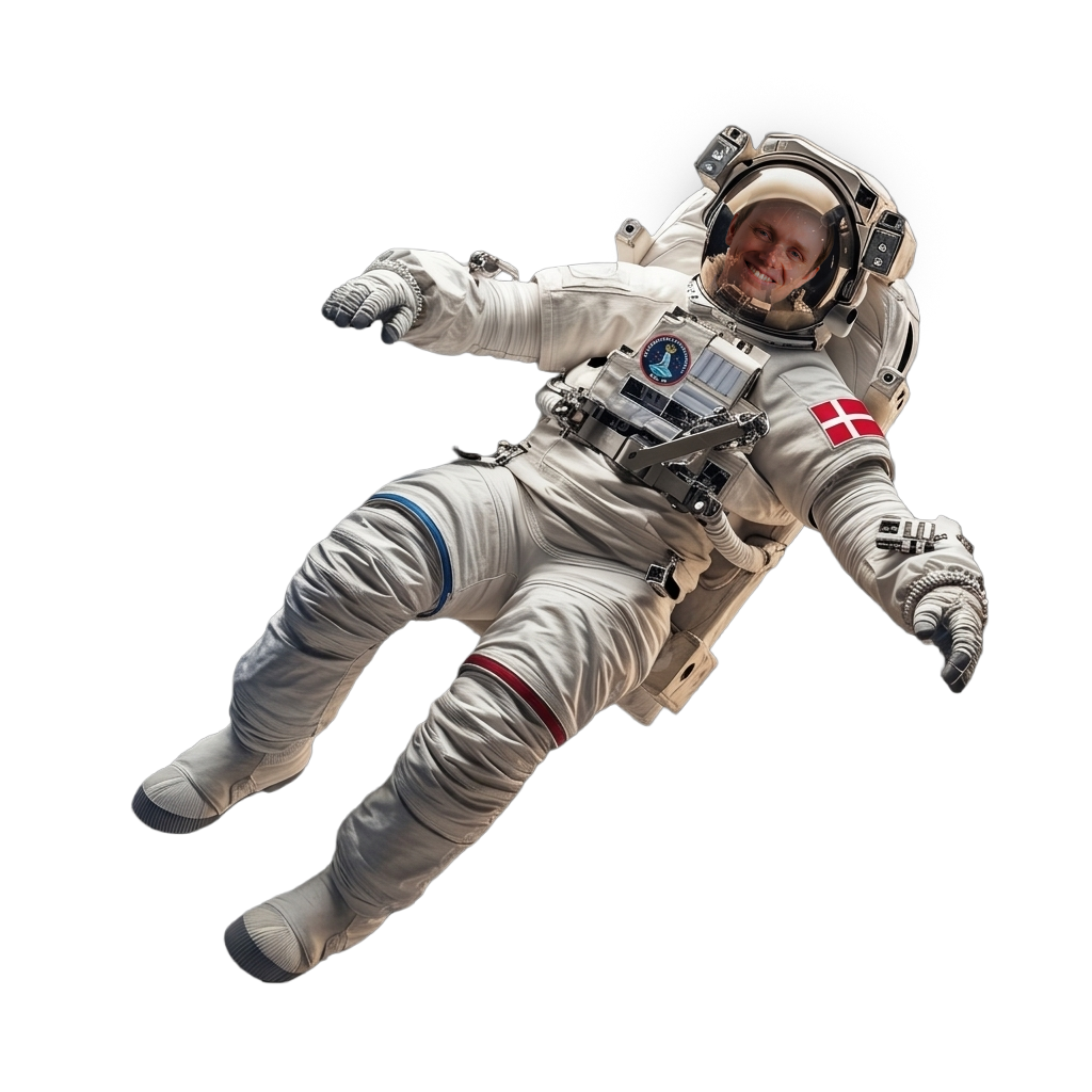 Astronaut floating in space